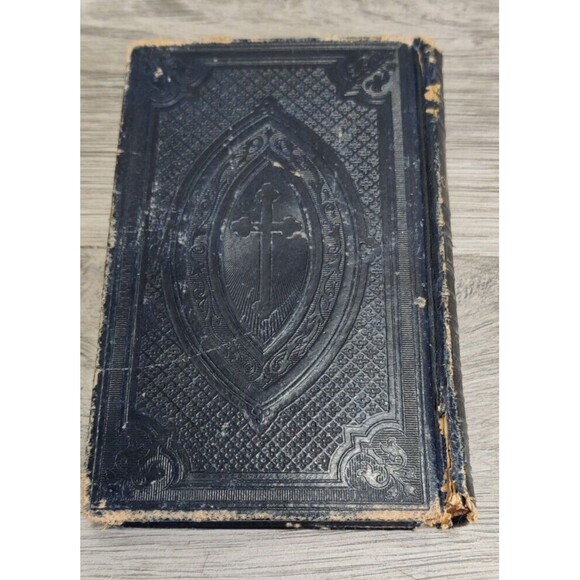 Antique Tresor Du Chretien By Rev. J R Magnan, Very Rare, 1885, Small Deluxe Ed - Picture 2 of 16